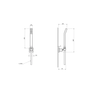 Omnires IGUACU zestaw prysznicowy punktowy, chrom połysk IGUACU-PCR