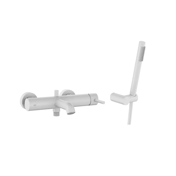 KFA Armatura MOZA WHITE bateria wannowa pozioma z natryskiem punktowym PREMIUM 5034-520-44