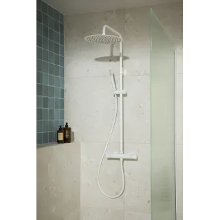 KFA Armatura MOZA PREMIUM WHITE deszczownia z baterią termostatyczną 5736-920-44