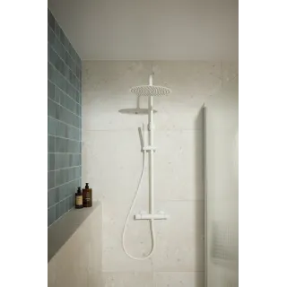 KFA Armatura MOZA PREMIUM WHITE deszczownia z baterią termostatyczną 5736-920-44