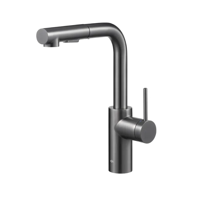 KFA Armatura DUERO BASIC GUN METAL GREY bateria kuchenna z wyciąganą wylewką 6623-110-61