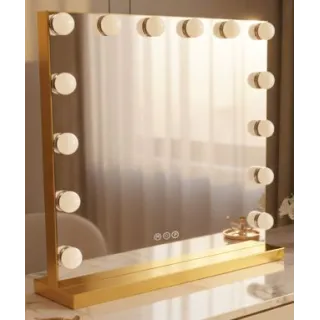 Rea LUSTRO LED HOLLYWOOD S BRUSH GOLD 58X45 HOM-12012