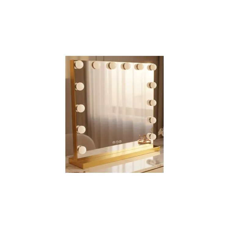 Rea LUSTRO LED HOLLYWOOD S BRUSH GOLD 58X45 HOM-12012