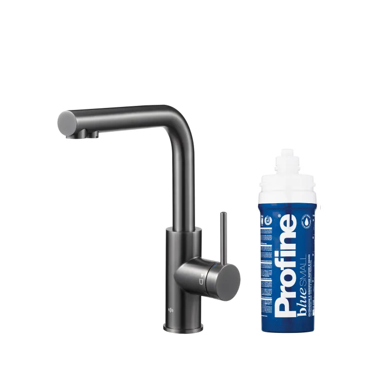 KFA Armatura DUERO PURE BASIC GUN METAL GREY bateria kuchenna z filtracją wody 6623-913-61