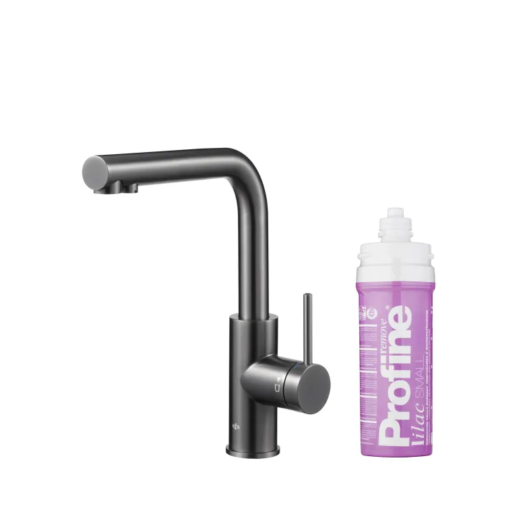 KFA Armatura DUERO PURE BASIC GUN METAL GREY bateria kuchenna z filtracją wody 6623-915-61