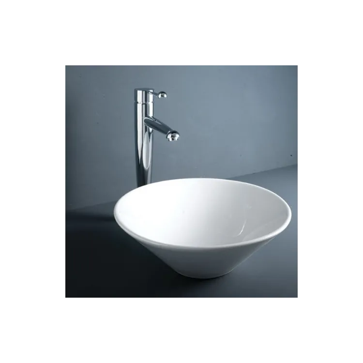 RAK Ceramics DAISY Umywalka nablatowa 38 cm okrągła biały połysk LADA00001