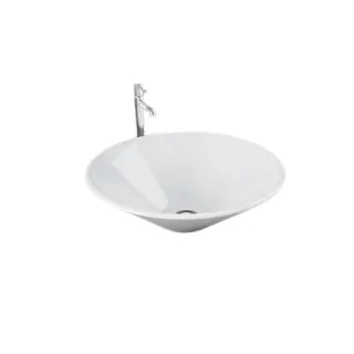 RAK Ceramics DAISY Umywalka nablatowa 38 cm okrągła biały połysk LADA00001