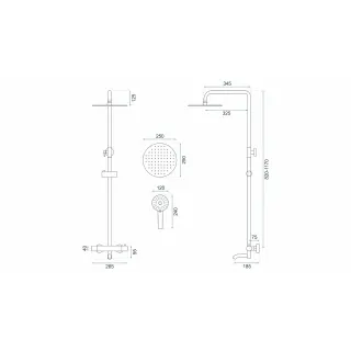 Rea ZESTAW NATR-WANNOWY LUNGO DIAMOND MIEDŹ SZCZO TERM REA-P5964