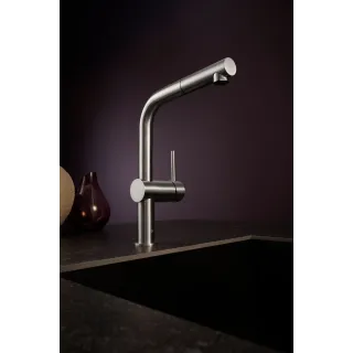 KFA Armatura DUERO EDGE INOX bateria kuchenna z wyciąganą wylewką 6623-510-22