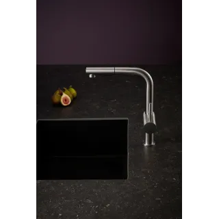 KFA Armatura DUERO EDGE INOX bateria kuchenna z wyciąganą wylewką 6623-510-22