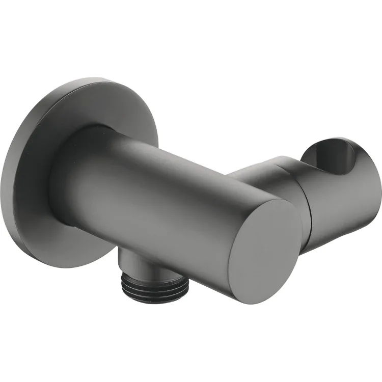 Deante Przyłącze kątowe okrągłe z uchwytem na słuchawkę NAC_D57K