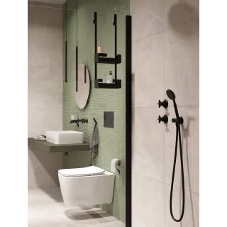 Deante Przyłącze kątowe okrągłe z uchwytem na słuchawkę NAC_N57K