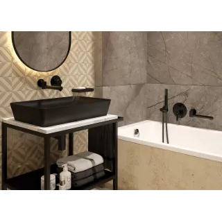 Deante Przyłącze kątowe okrągłe z uchwytem na słuchawkę NAC_N57K