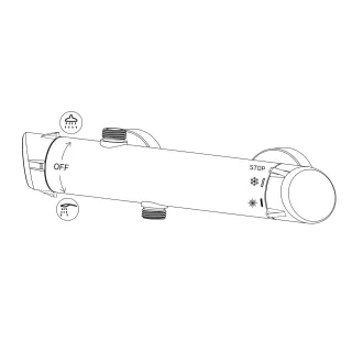 Deante Deszczownica z baterią prysznicową NAC_R1QK