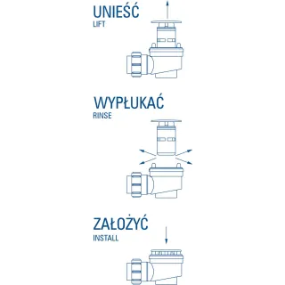Deante Syfon do brodzika czyszczony od góry NHC_025C