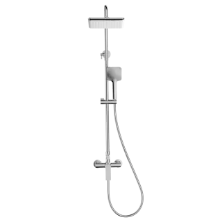 Invena DESZCZOWNIA Z BATERIĄ NATRYSKOWĄ NERI TREND CHROM AU-09-B01-L