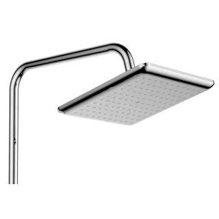 Invena DESZCZOWNIA Z BATERIĄ NATRYSKOWĄ NERI TREND CHROM AU-09-B01-L