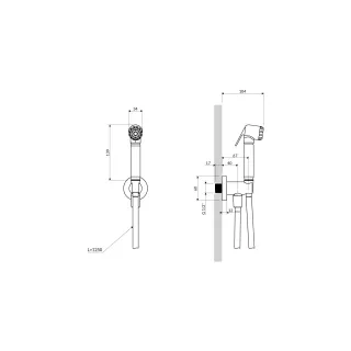Omnires BIDETTA zestaw bidetowy punktowy podtynkowy, chrom połysk BIDETTA-PPCR