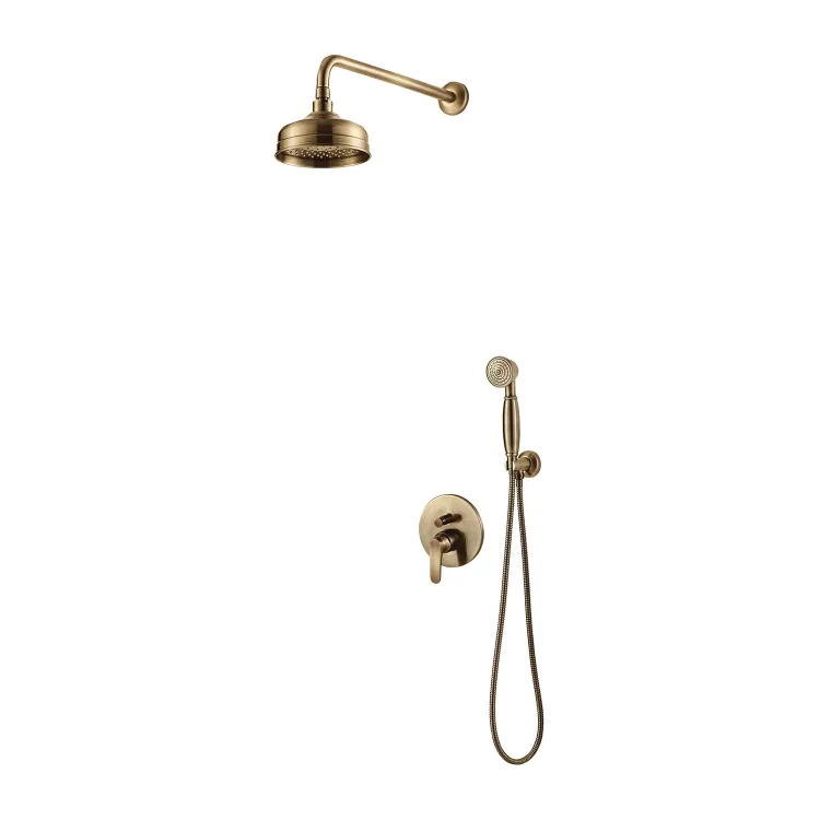 Omnires ART DECO system prysznicowy podtynkowy, brąz antyczny szczotkowany SYSAD26BR