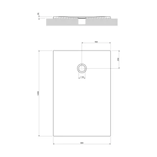 Omnires AQUAPURE kompozytowy brodzik prysznicowy antypoślizgowy, 80 x 120 cm, biały mat AQUAPURE80-120BM