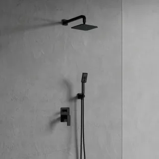 Omnires PARMA system prysznicowy podtynkowy, czarny mat SYSPM10BL