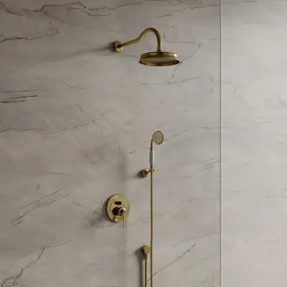 Omnires ARMANCE system prysznicowy podtynkowy, mosiądz szczotkowany SYSAM10BSB