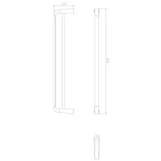 Omnires SACO wieszak na ręcznik podwójny, 64 cm, chrom/biały połysk SA54226CRB