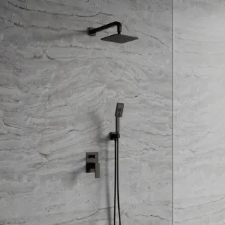 Omnires PARMA system prysznicowy podtynkowy, grafit szczotkowany SYSPM10GR
