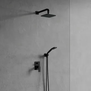 Omnires BARETTI system prysznicowy podtynkowy, czarny mat SYSBA10BL