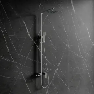 Omnires APURE system prysznicowy natynkowy, chrom połysk AP2244CR