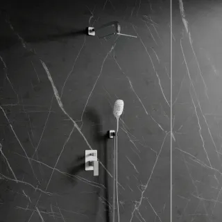 Omnires PARMA system prysznicowy podtynkowy, chrom/biały połysk SYSPM16ACRB