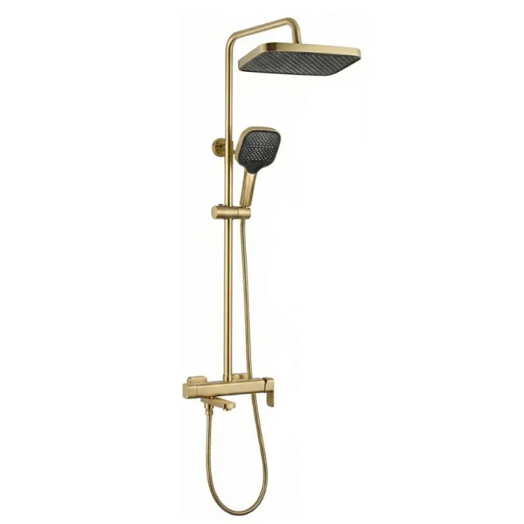 Rea ZESTAW NATRYSKOWY ARLO ZŁOTY SZCZOTKOWANY REA-P7441