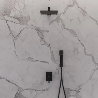 Omnires DARLING system prysznicowy podtynkowy, czarny półmat SYSDA19ABL