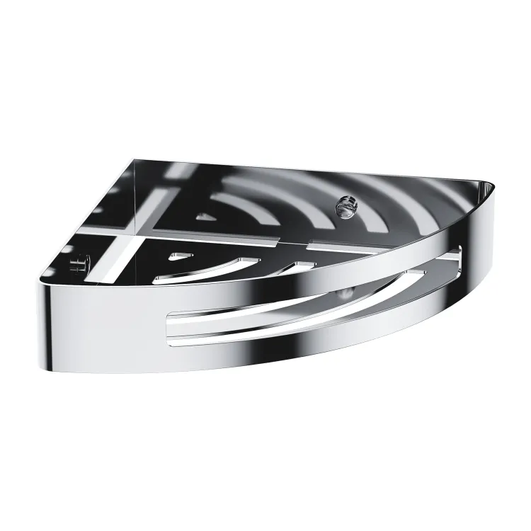 Omnires UNI koszyk prysznicowy narożny, 21 x 21 x 5 cm, chrom połysk UN10332CR