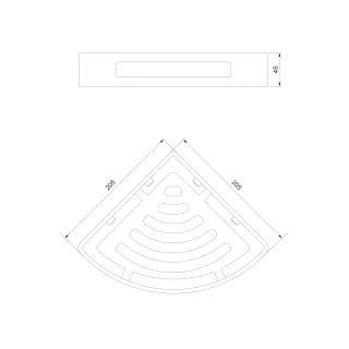 Omnires UNI koszyk prysznicowy narożny, 21 x 21 x 5 cm, chrom połysk UN10332CR