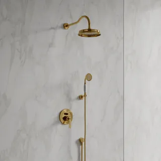 Omnires ARMANCE system prysznicowy podtynkowy, złoty połysk SYSAM10GL