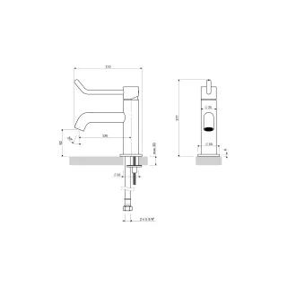 Omnires Y [Inclusive Design] bateria umywalkowa, chrom połysk Y1210NID-CR