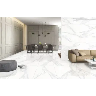 Płytki białe marmur ścienno-podłogowa Carrara Grey 60x60x8.5MM Rect. (1.44) w połysku