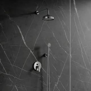 Omnires ART DECO system prysznicowy podtynkowy, chrom połysk SYSAD25CR