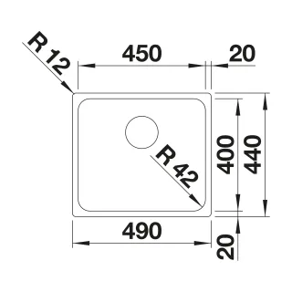 BLANCO SOLIS 450-IF stal szczotkowana, InFino 526121