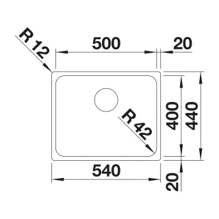 BLANCO SOLIS 500-IF stal szczotkowana, InFino 526123