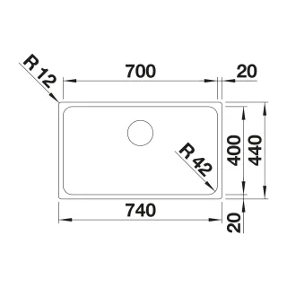 BLANCO SOLIS 700-IF stal szczotkowana, InFino 526126