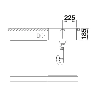 BLANCO SOLIS 450-IF stal szczotkowana, InFino 526121