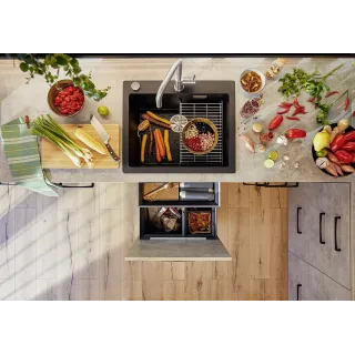 BLANCO JANDORA-S stal szczotkowana 526614