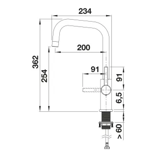 BLANCO JANDORA stal szczotkowana 526615