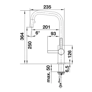 BLANCO JANDORA-S stal szczotkowana 526614