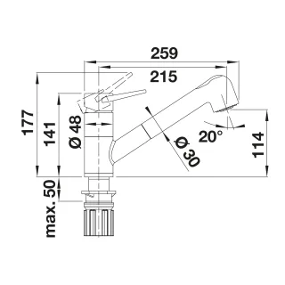 BLANCO WEGA-S II chromowana 526416