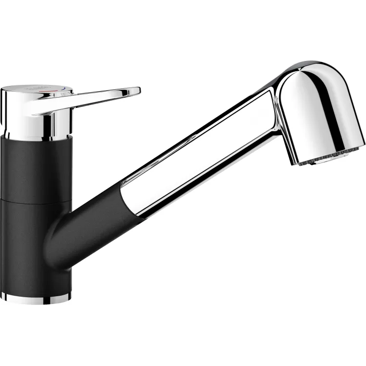 BLANCO WEGA-S II Silgranit-Look czarny/chrom 526428