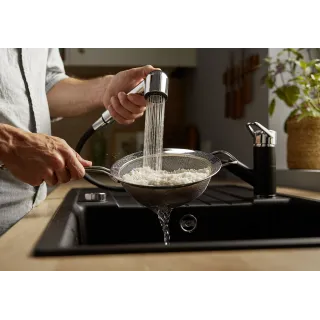 BLANCO WEGA-S II Silgranit-Look biały/chrom 526421