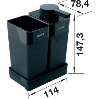 BLANCO Dozownik i pojemnik z tworzywa do zestawu organizacyjnego 527448 527449